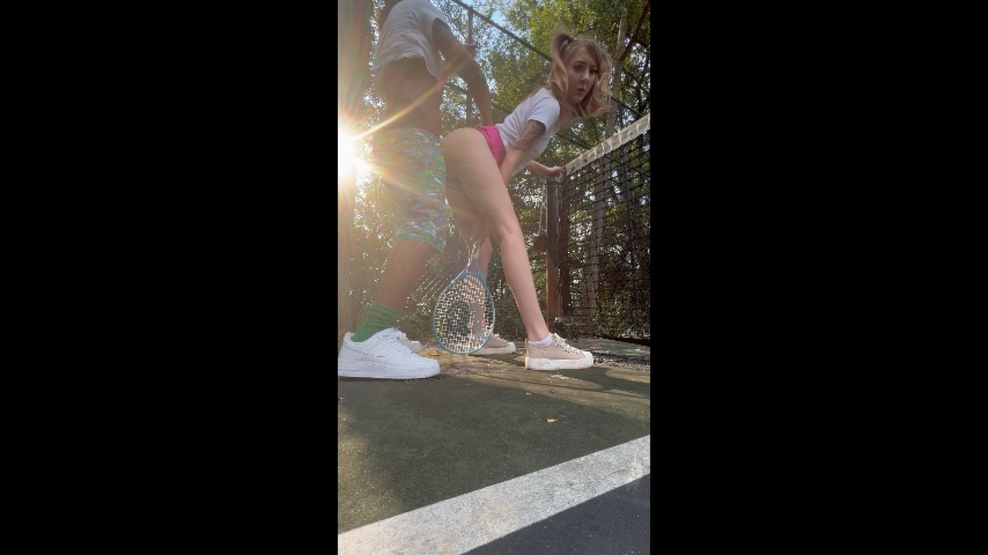 Small White Girl Takes BBC from her tennis coach