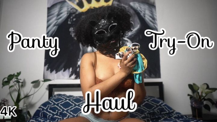 Sexy Panty Try On Haul - Hairy Ebony Panty Fetish 4K