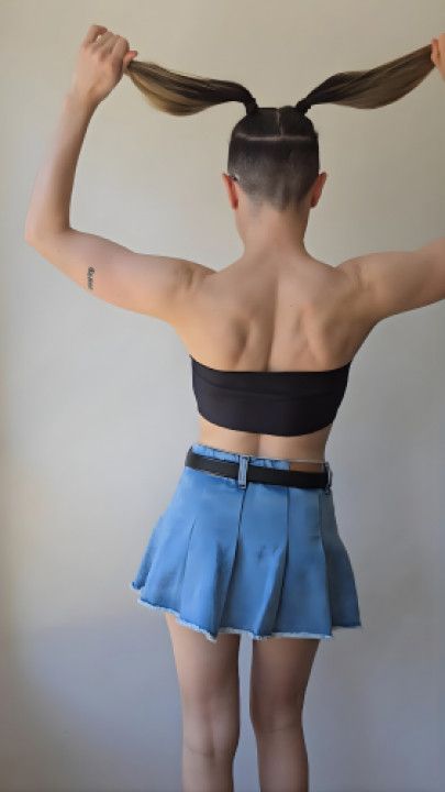 PONYTAILS - Before and after - Hairstyle Undercut Shaved