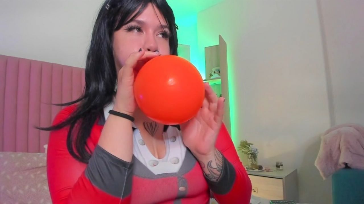 inflating a ballon