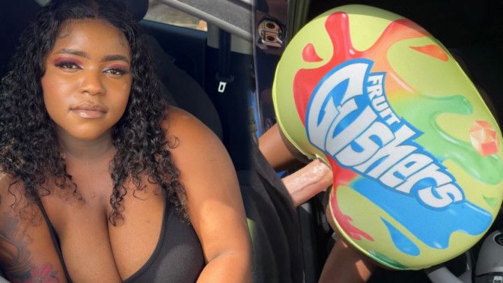 Ebony Gets Fucked Through a Hole In Her Tights In Her Car