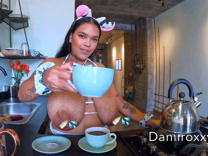 Sexy Hucow serving extra milk in your coffee