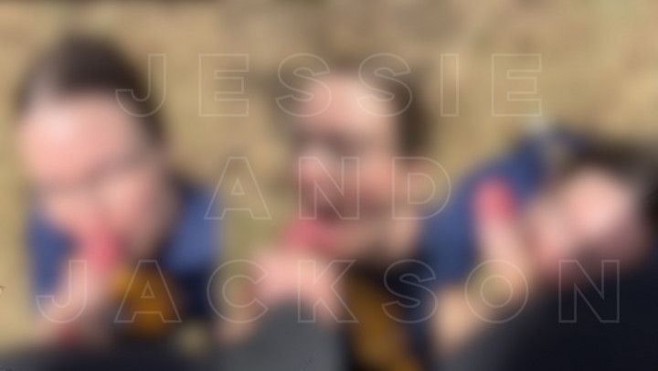 Outdoor quickie blowjob | cum play &amp; cum swallowing