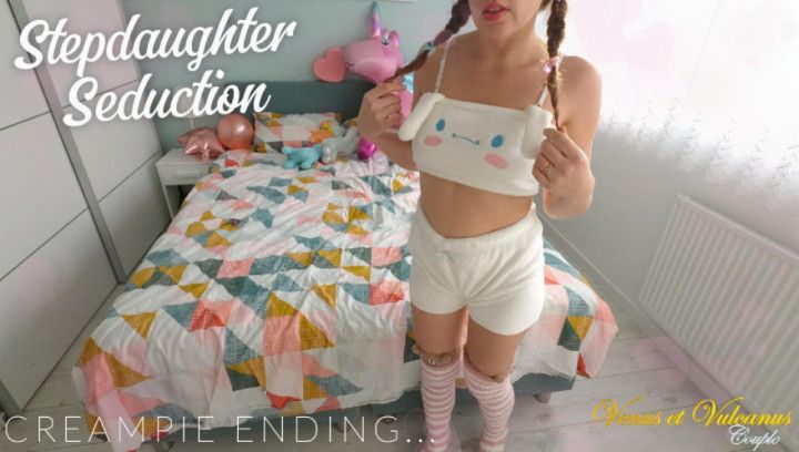 DEFLORATION of a step-DAUGHTER by step-DAD! CREAMPIE SEX