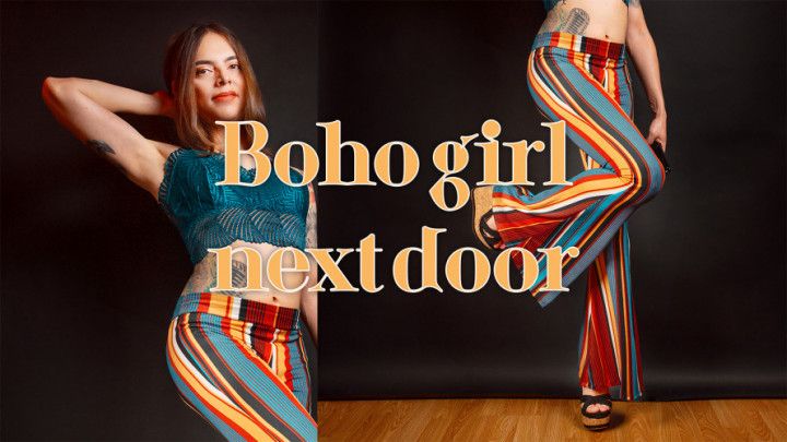 Boho girl next door masturbates