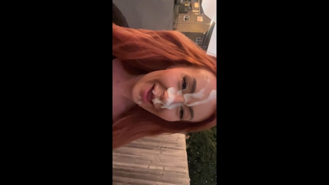 Zoe grey messy facial and cum walk