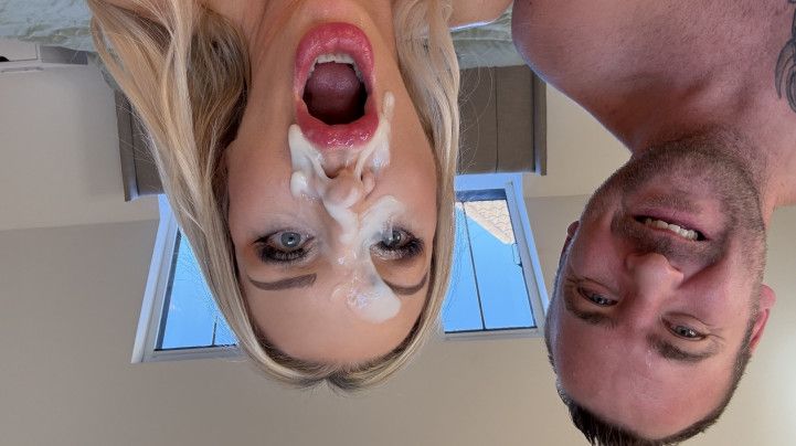 MASSIVE TIT blonde Tania gets thick facial