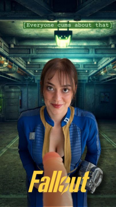 Fallout Vaultsuit Cosplay Dildo Blowjob