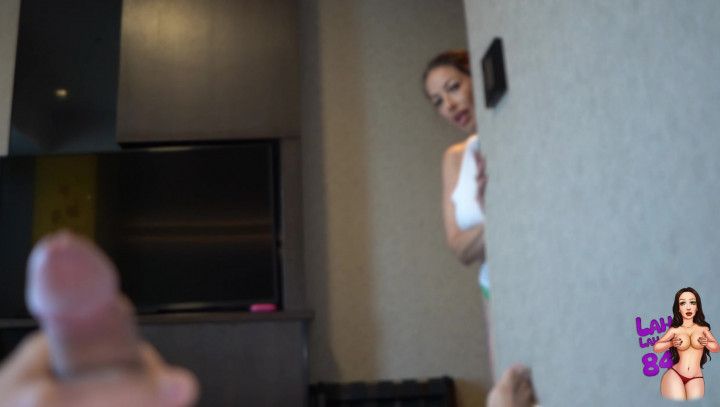 Step-Mommy decided to sneak up and peek on me