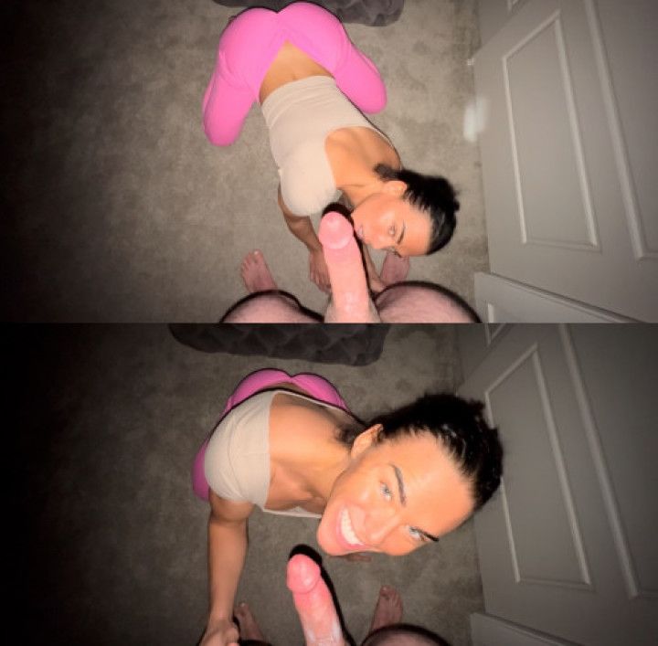 Facial Blow Job In Yoga Pants