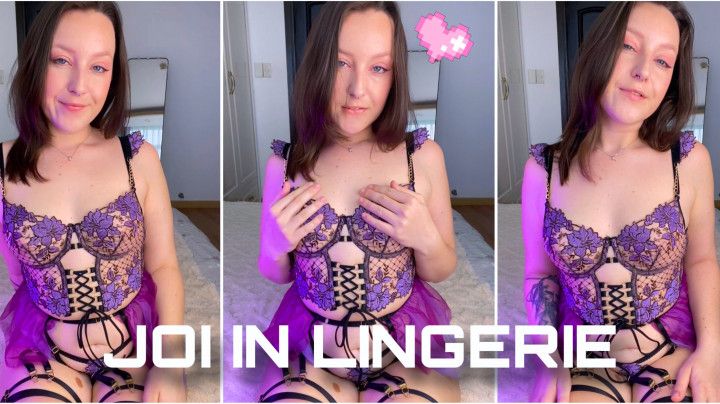 Curvy GF Gives JOI In Lingerie, Eye Contact