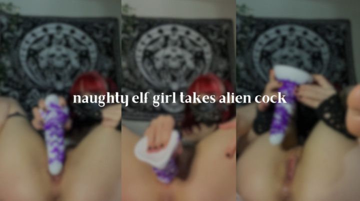 naughty elf girl takes alien cock