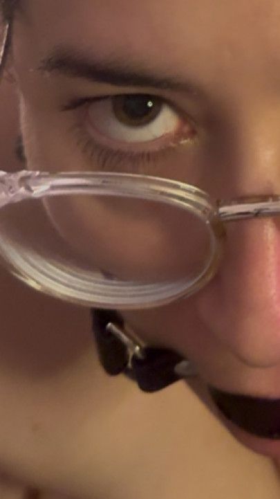 Submissive Gag Toy Gets Messy