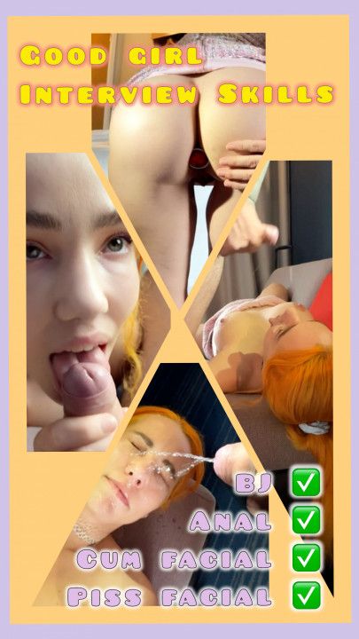 Interview Skills - Piss &amp; Cum Facial - Rimming Blowjob Anal