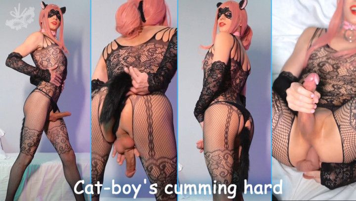 Cat-boy's cumming hard