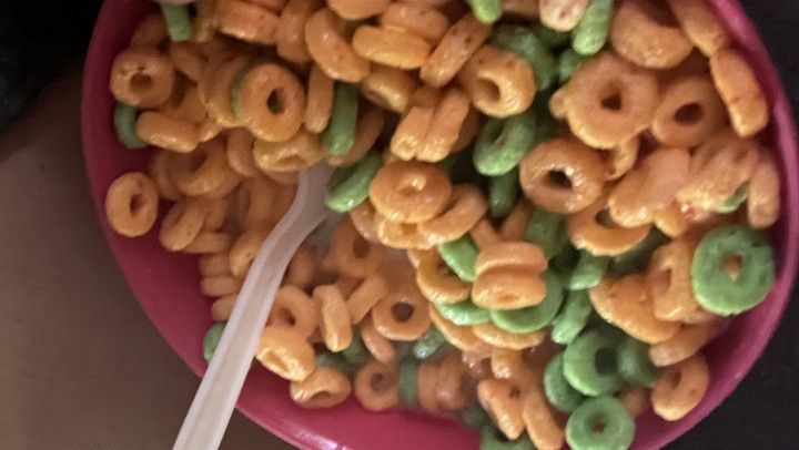 Eating while flashing