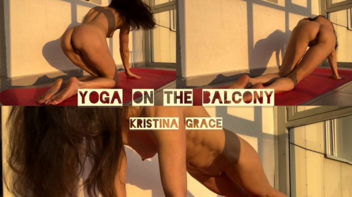 Naked Yoga On The Panoramic Balcony