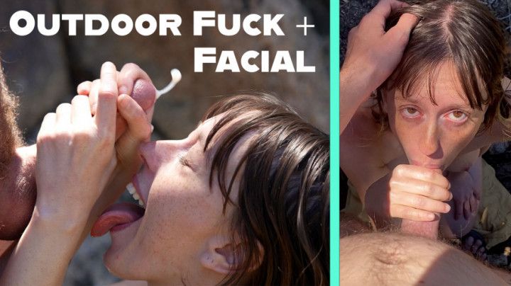 Gorgeous POV Facial and Quickie in the Forest