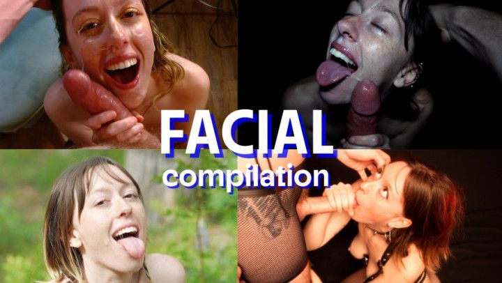 Covered in Cum Facial Compilation