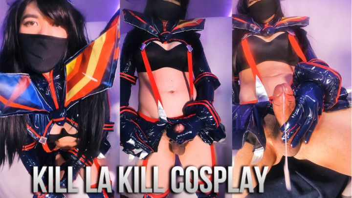 Ryuko Matoi Jerks Her Cock &amp; Cums