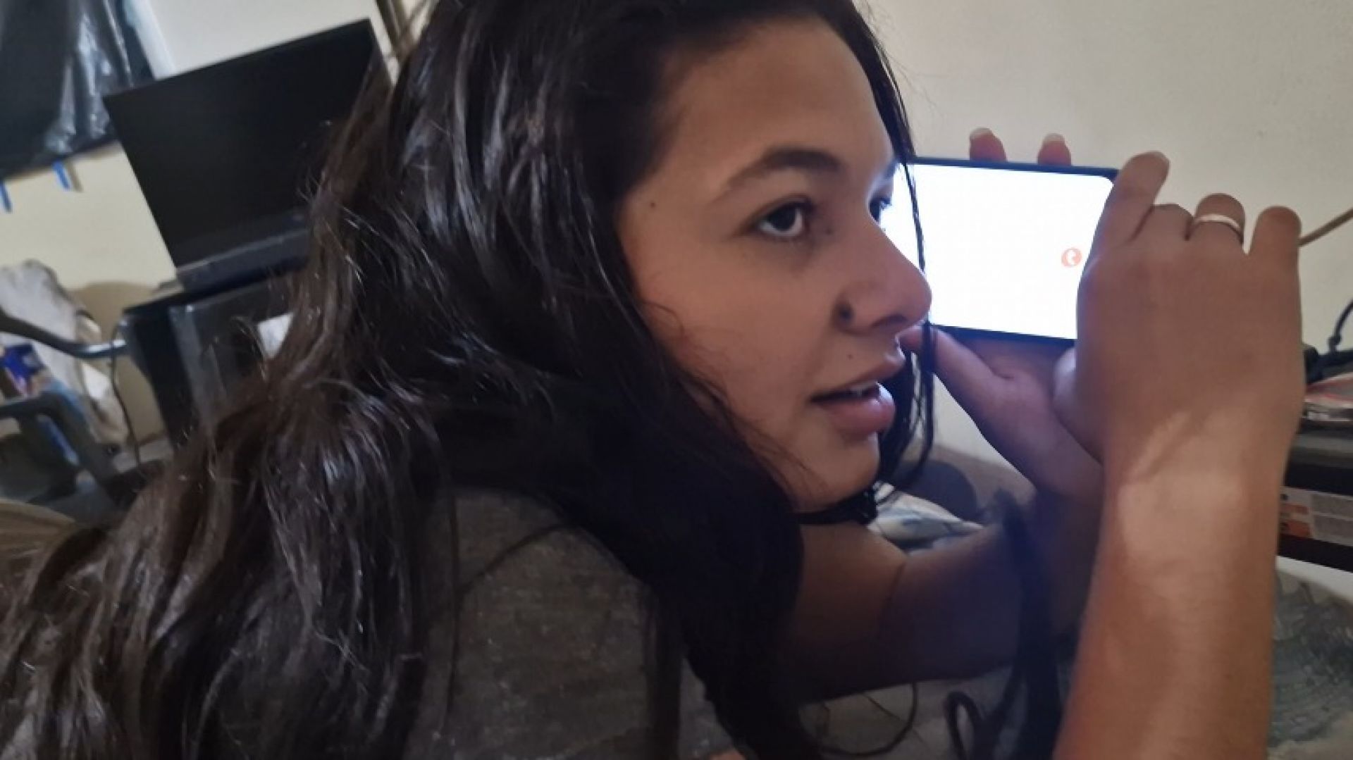 Unfaithful Indian sucking cock in the humble room