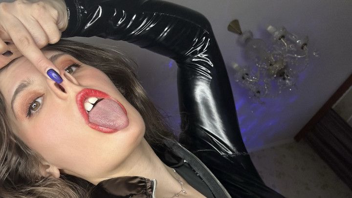 Striptease with pig nose