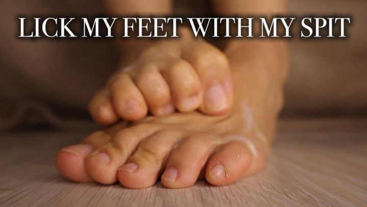 LICK THE GIANTS GODDESS'S FEET WITH HER SPIT, TINY SLAVE