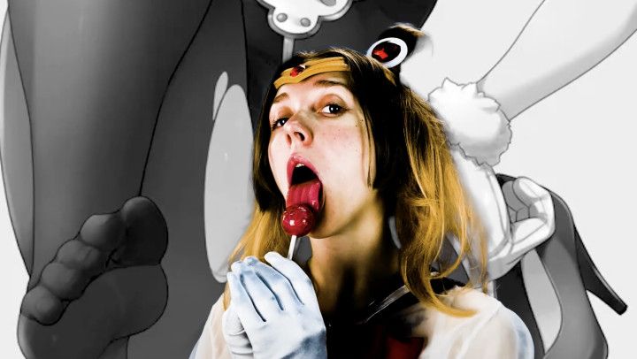 ******** JOI for perverts. Schoolgirl with a Lollipop