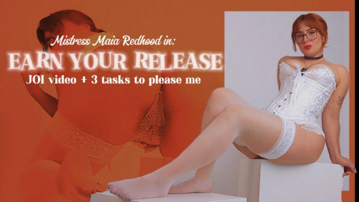 Earn Your Release, A JOI vid and 3 tasks to prove yourself