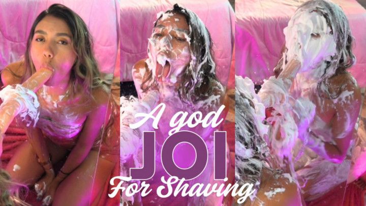 JOI messy with shaving foam