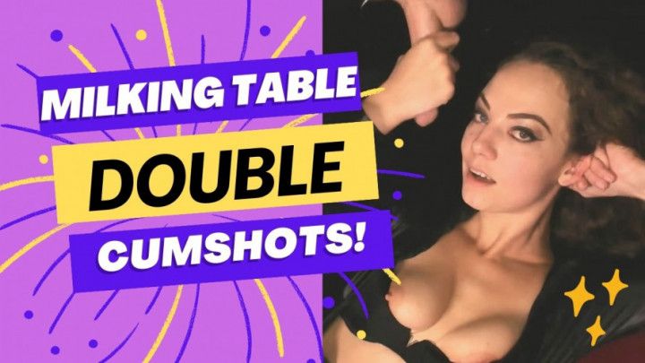 June Makes Jonny Cum TWICE on Milking Table