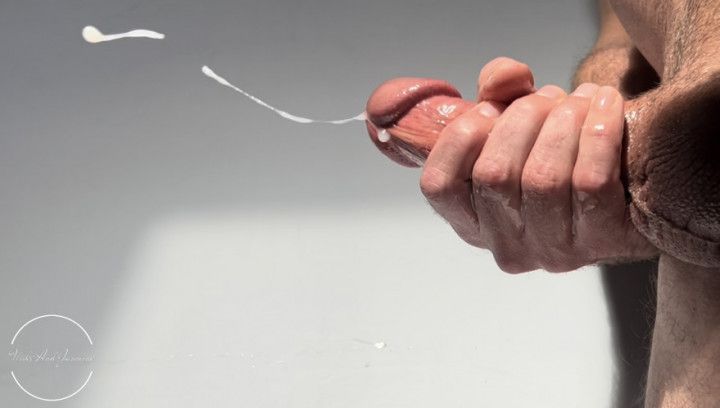 Close Up Masturbation with SloMo Cumshot