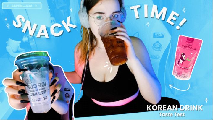 Trying Korean Convenience Store - Peach Drink