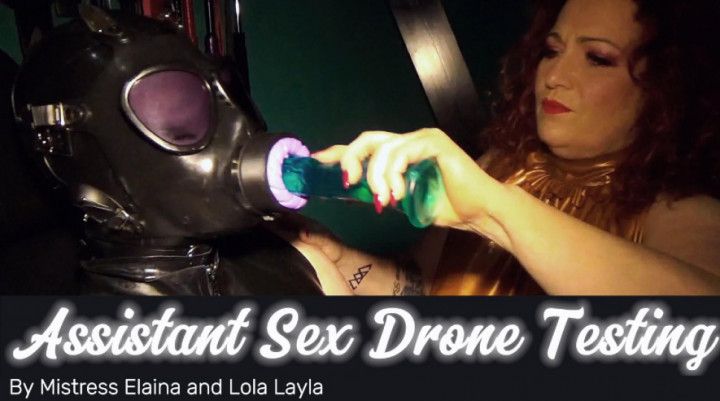 Mistress tests Bondage Latex Fleshlight Gas Mask Drone