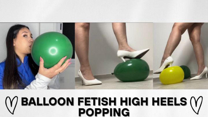 Balloon Fetish High Heels Popping