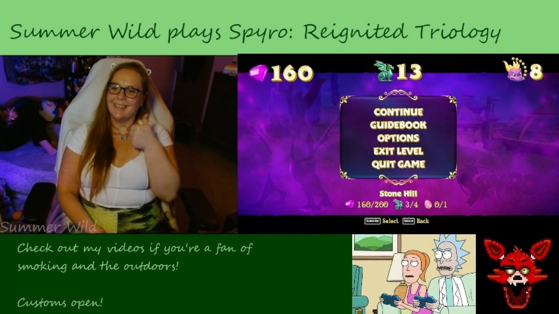 Come watch Summer Wild play Spyro! Episode 2