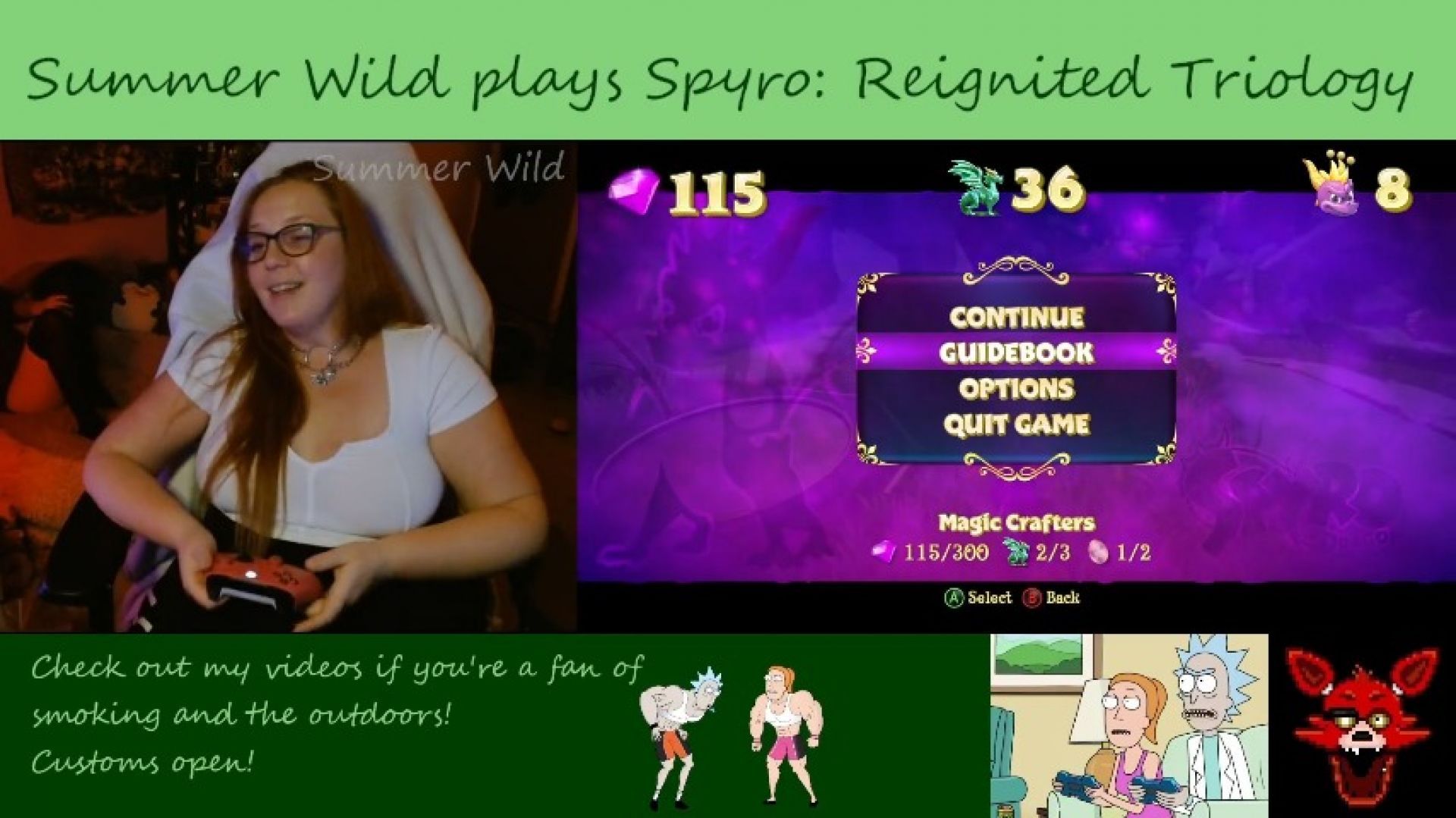 Come watch Summer Wild play Spyro! Episode 6