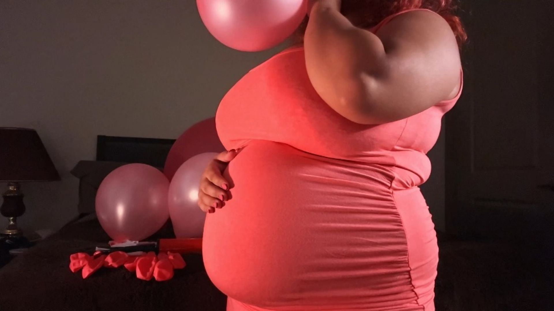 pink balloon blowback and inflation