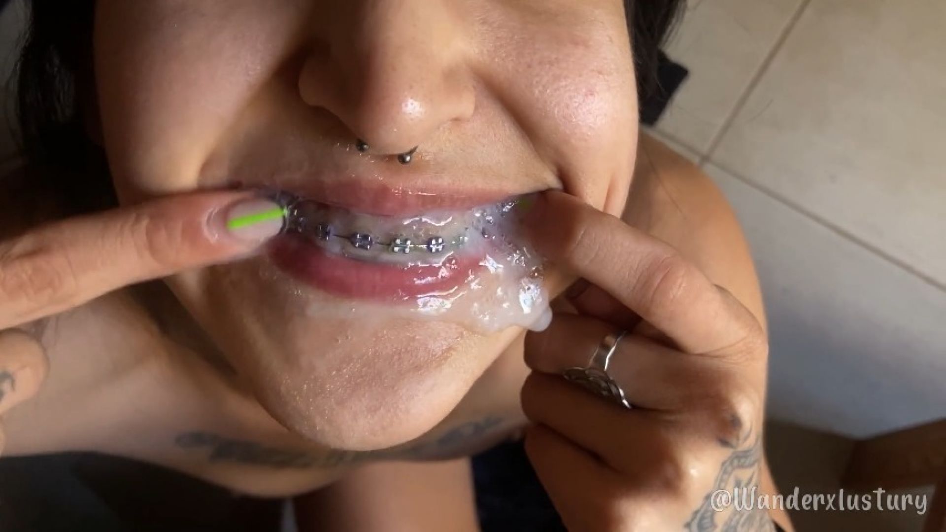 Cumming in my braces