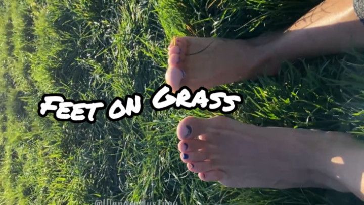 Feet on grass