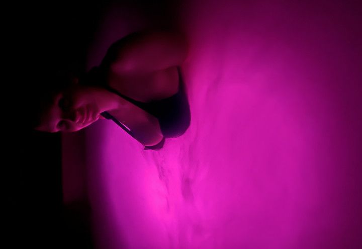 Having a little fun in the hot tub