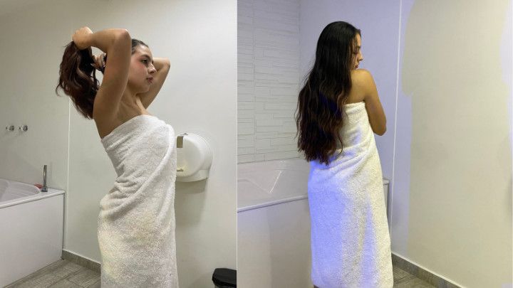 Spying on my step-sister in the shower