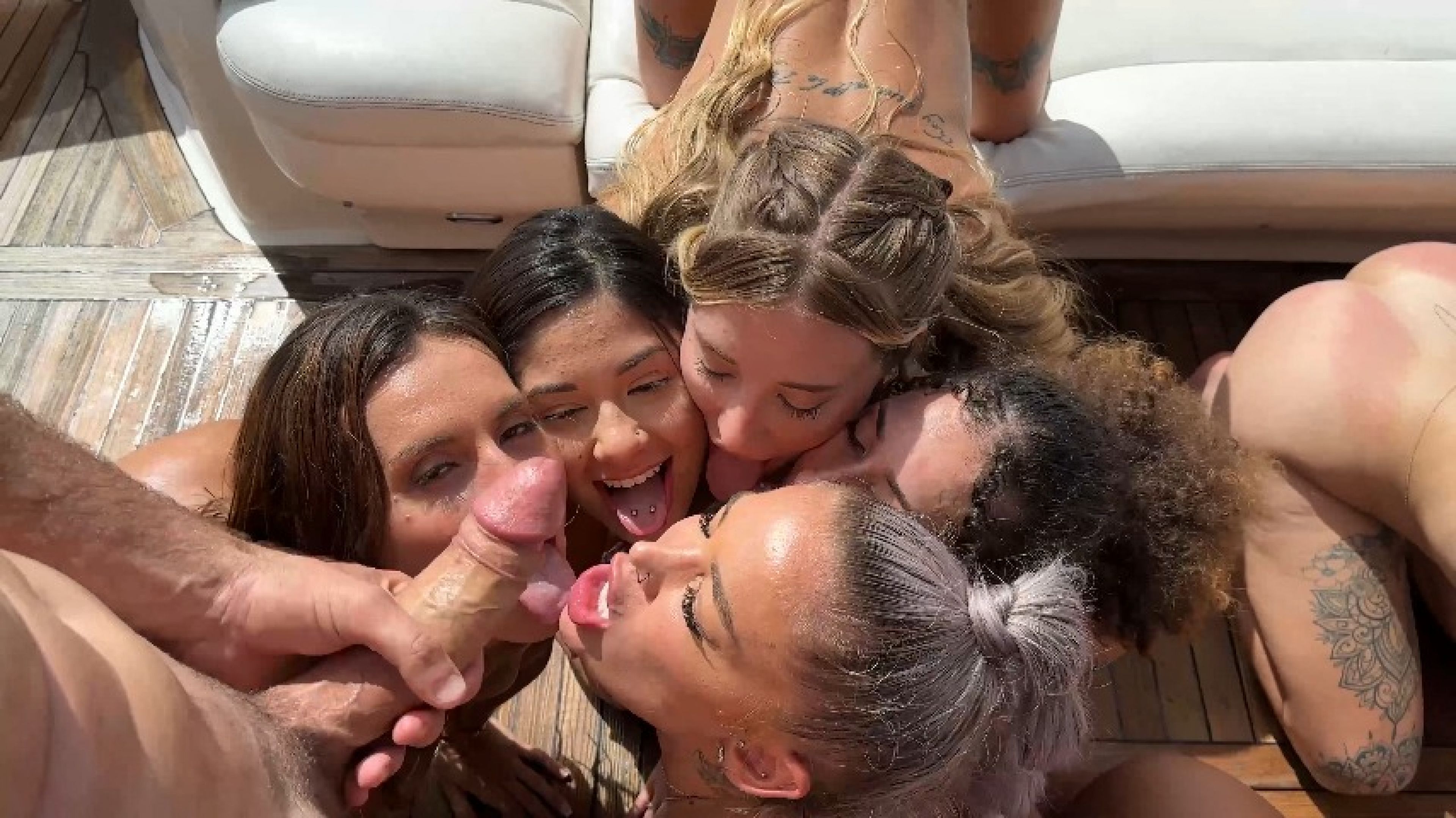 Girls Boat Day Turns into Orgy with Captain &amp; His First Mate
