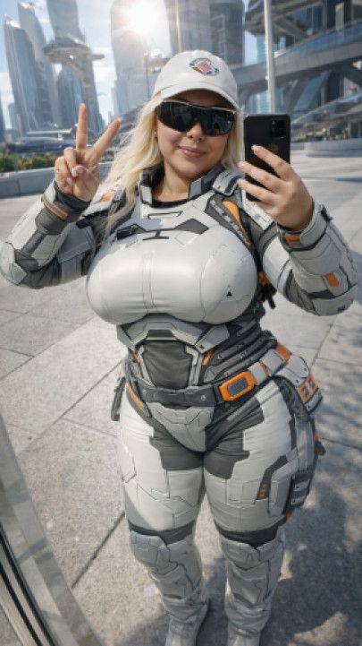 SFW Engineer in a futuristic city