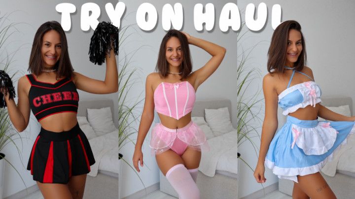 2-4K Roleplay Outfits Try-On Cheerleader, Maid &amp; Fairy