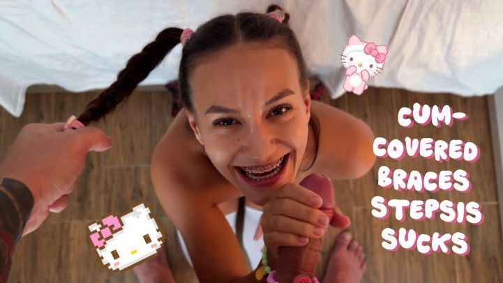 POV Cum-Covered Braces Stepsis Sucks