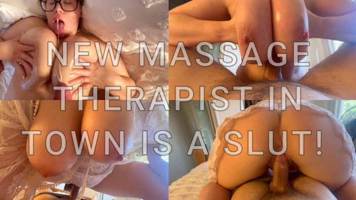 Titty fucking Massage therapist gives extra services cumshot