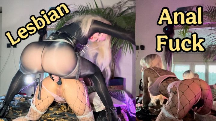 LESBIAN ANAL FUCK pegging PORNSTAR Isizzu Michaela and Slave