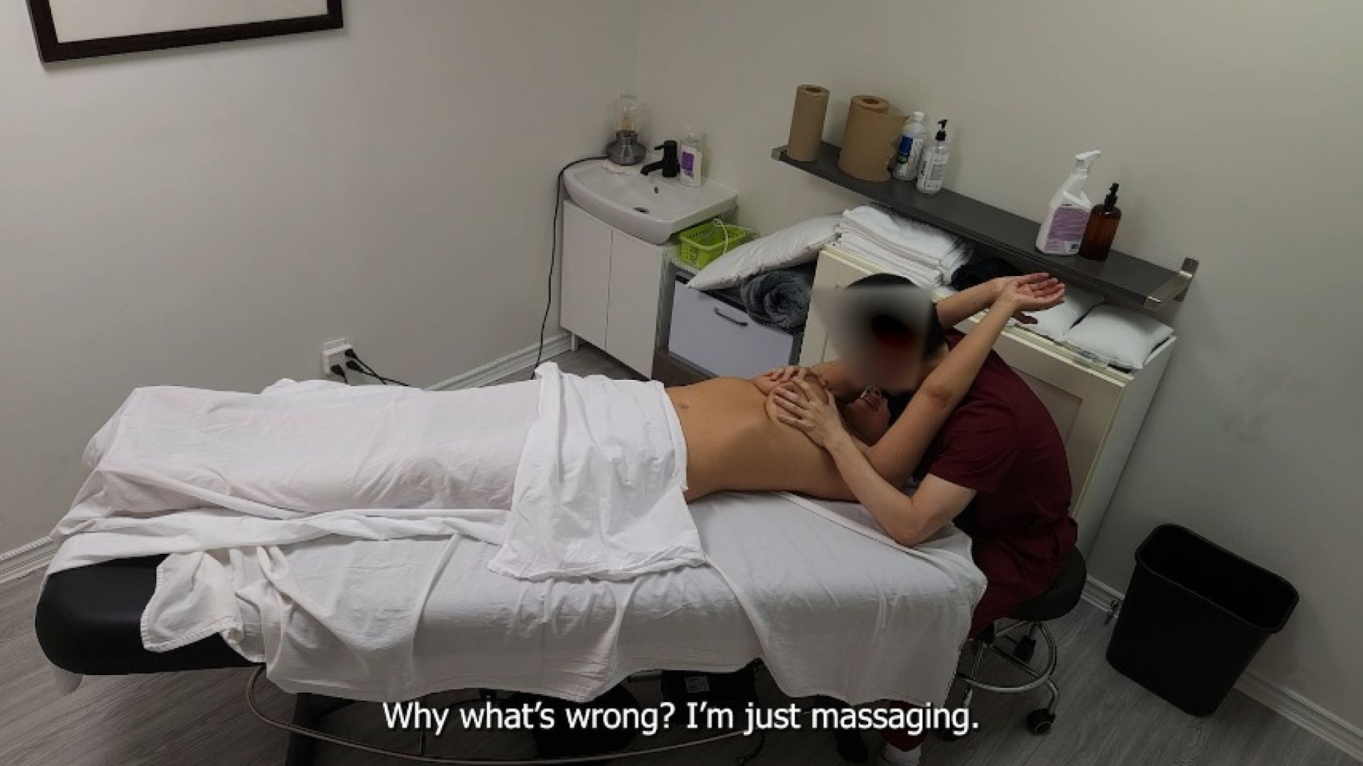 Rita, white MILF was fucked during a couple's massage