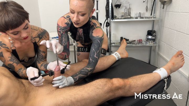 Double Domme Sounding with Mixtress Vida Part1 - CBT, Sounds